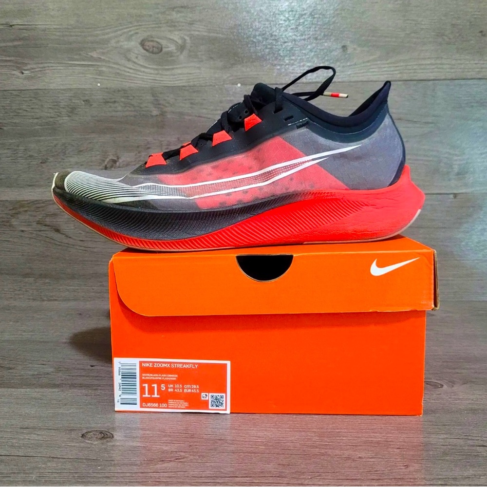 Nike Air Zoom Fly NYC Marathon Black Bright Crimson CT1514-001 Men's Size 11.5 b
